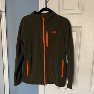 The North Face Shellrock jacket in olive green/orange boys XL 18/20
